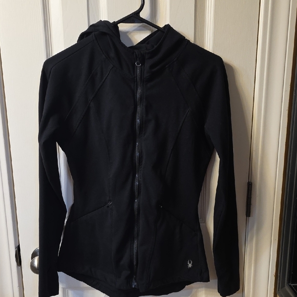 Spyder Women's Black Hooded Ski Jacket - Picture 1 of 4